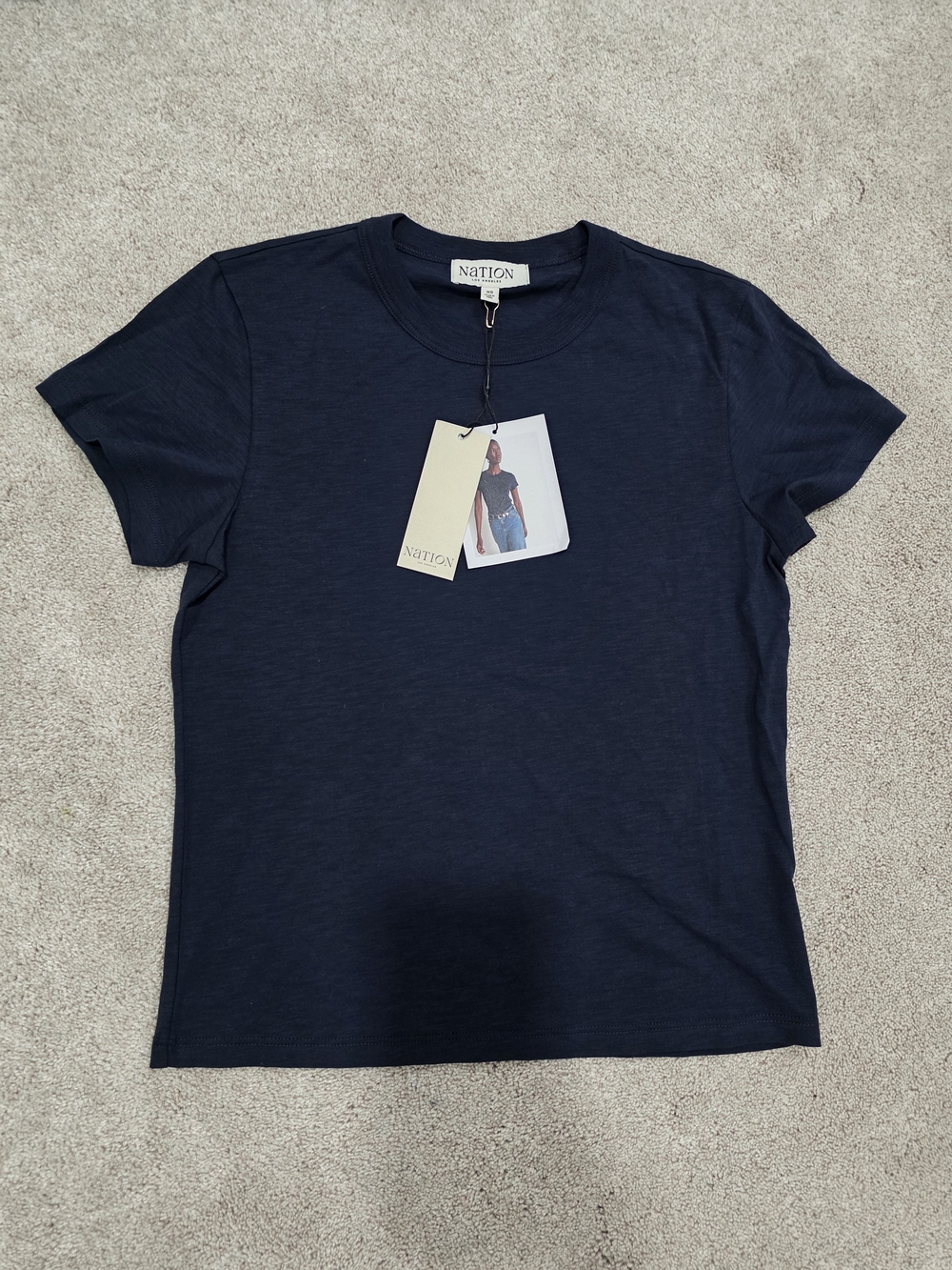 Nation LA Navy Crewneck Tee - Classic Women's T-Shirt
